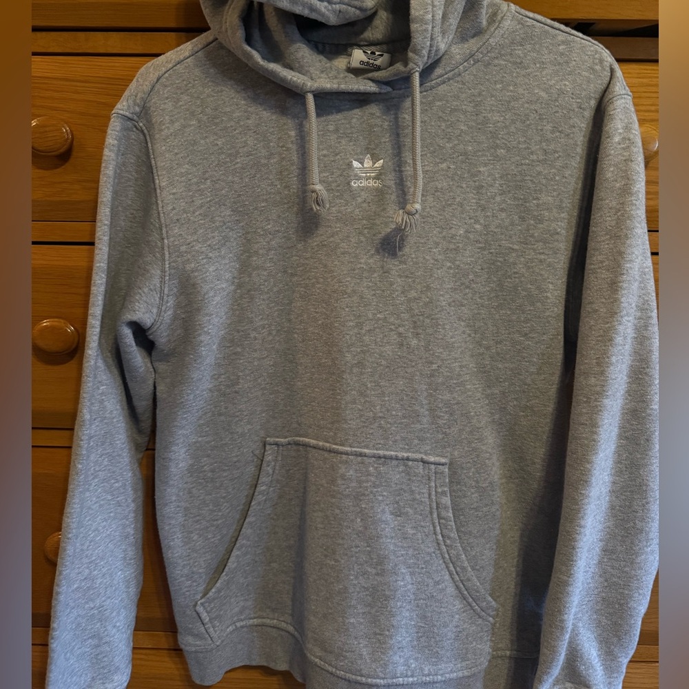 Adidas Women’s Light Gray Pullover Hoodie